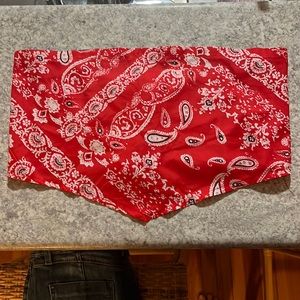 Red Bandanna Top